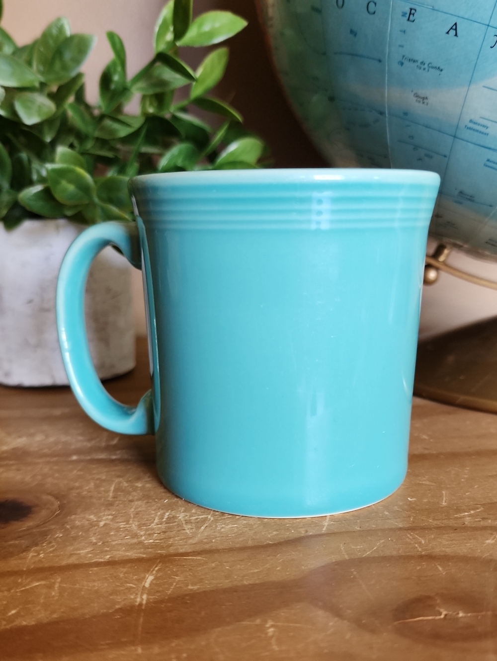FIESTA Ware Teal ceramic mug  classic D  Handle